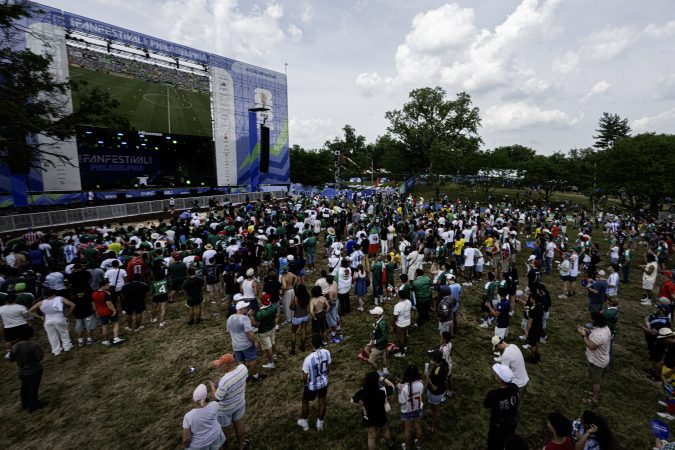The first day of the World Cup fan fest at Lemon Hill drew thousands