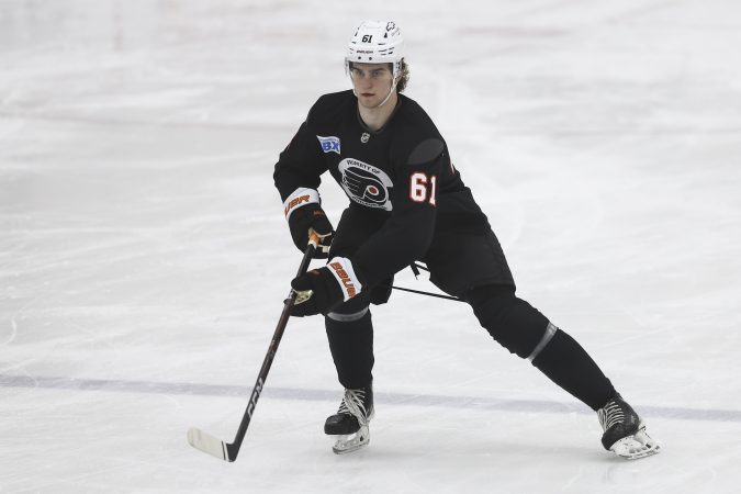 The Flyers believe they have a ‘unicorn’ in Maksim Sokolovskii: ‘He’s 6-foot-8, and he skates like he’s 5-foot-8′