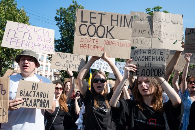 Ukrainians protest Zelensky’s ouster of his popular defense minister