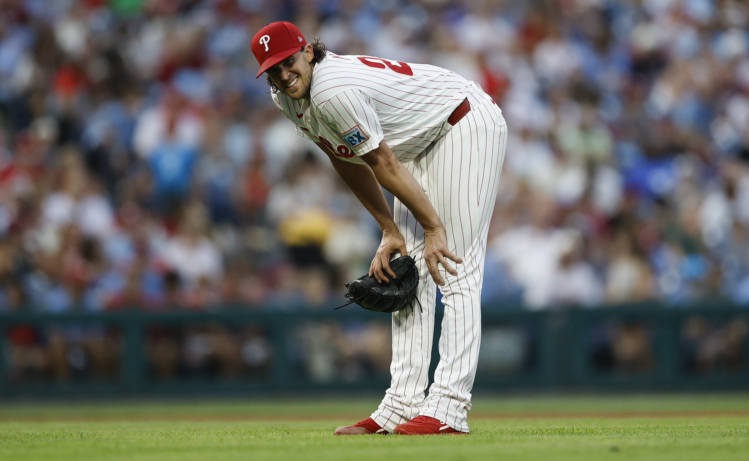 Aaron Nola has an injury scare in Phillies’ 7-5 loss to Blue Jays in extras