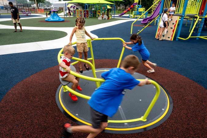 Gloucester County just turned a vacant T-ball field into its first playground designed for children with disabilities
