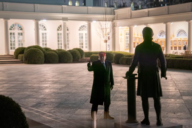 Trump continues overhaul of White House grounds with new Rose Garden statues