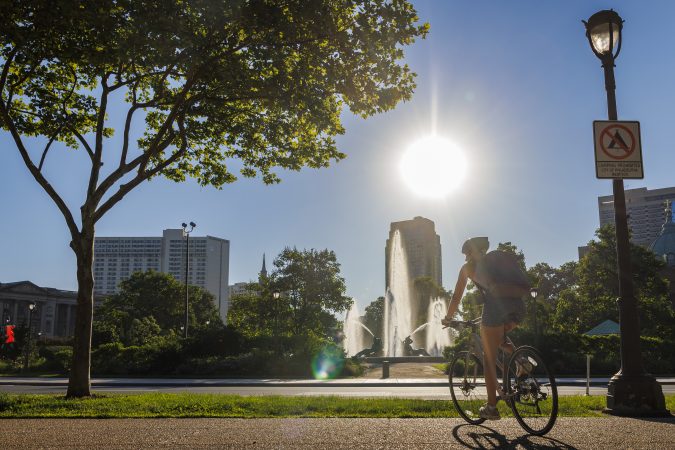Near-record heat around 100 degrees is forecast in Philly this week, with July 4th storms possible