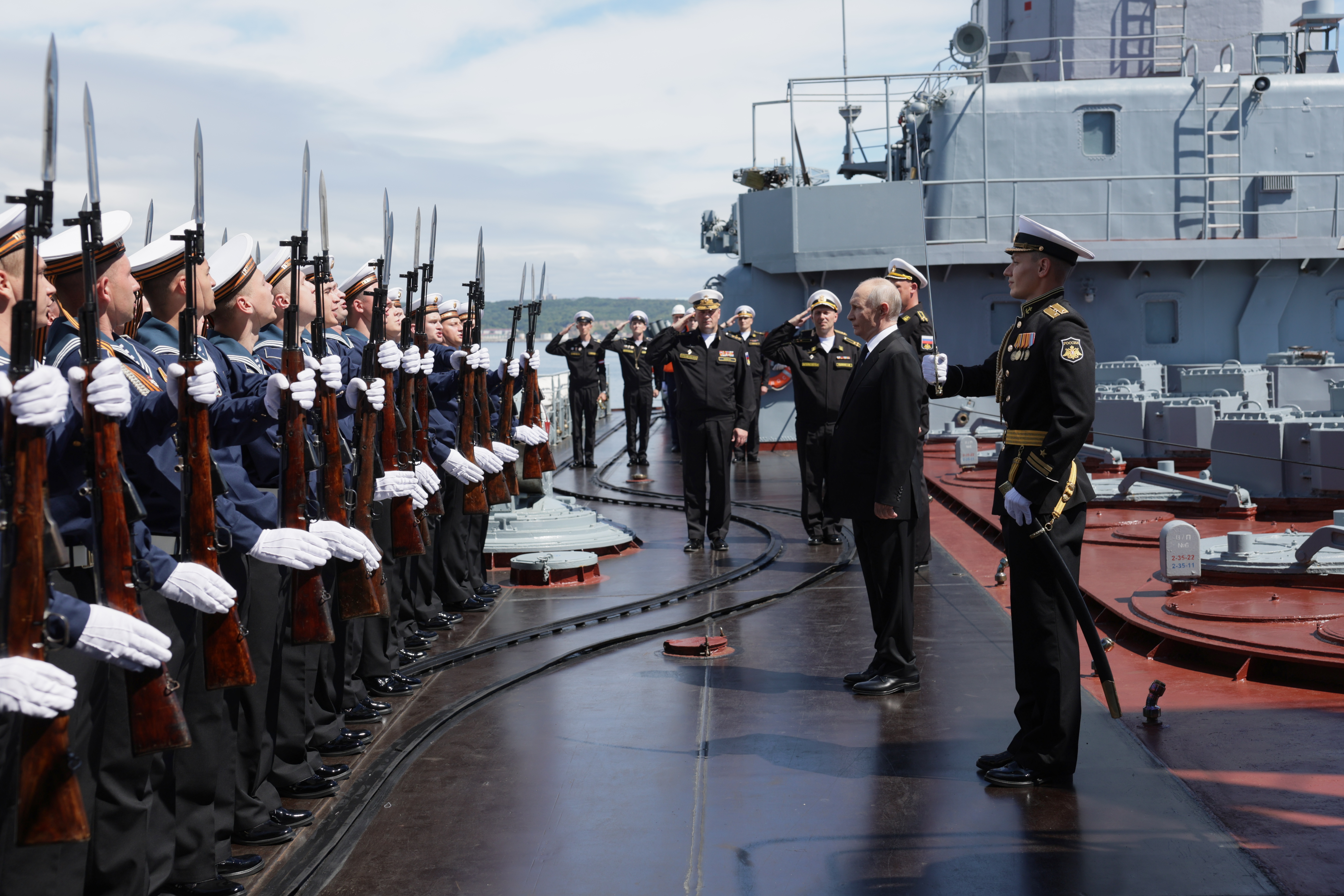 An overnight Ukrainian blitz damages Russia’s Black Sea naval stronghold, Zelensky says