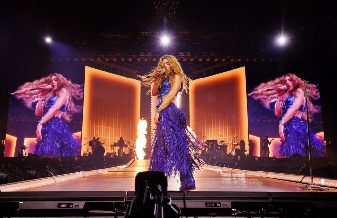 A 50-foot She-Wolf and faux $100 bills falling from the sky: Shakira closed out her World Cup tour in Atlantic City