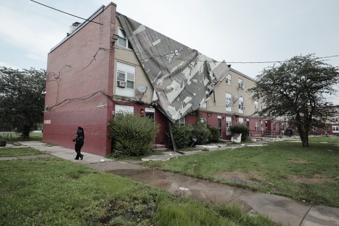 High winds tear off roofs, partially collapse buildings across Philadelphia