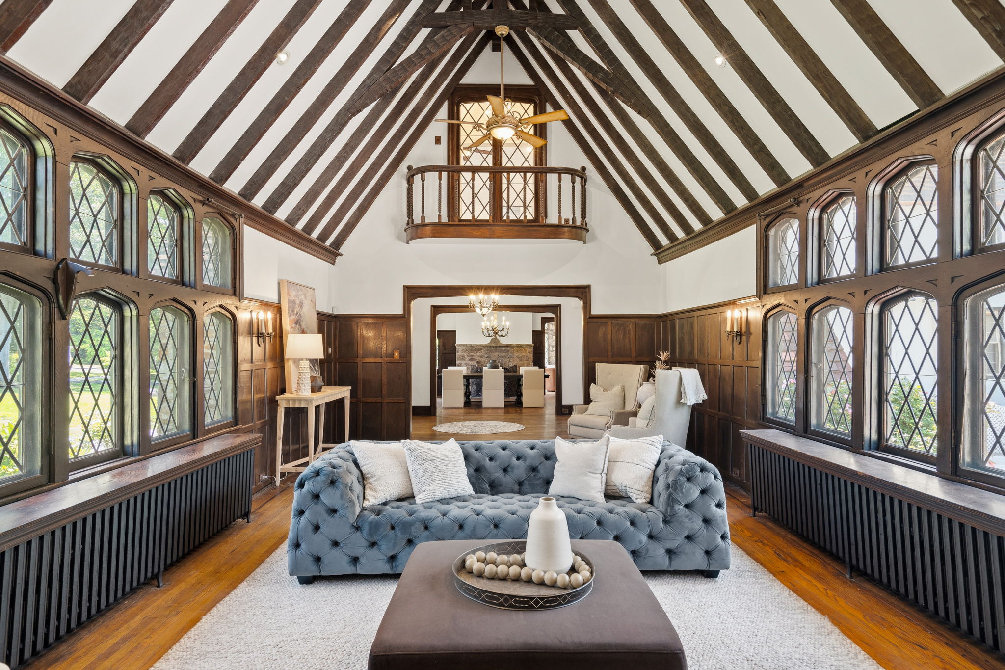 The great room inside 1952 Canterbury Road in Abington.
