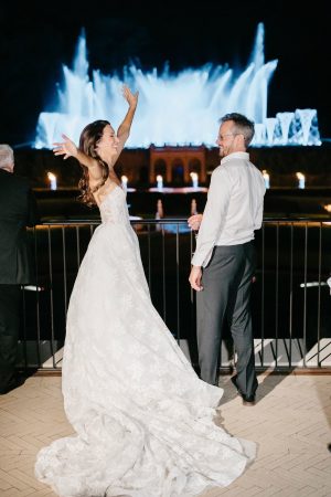 A couple celebrated a gender reveal with a dazzling light show at Longwood Gardens
