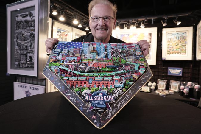 The official commemorative artist of the MLB All-Star Game is a big fan of Philly food and culture