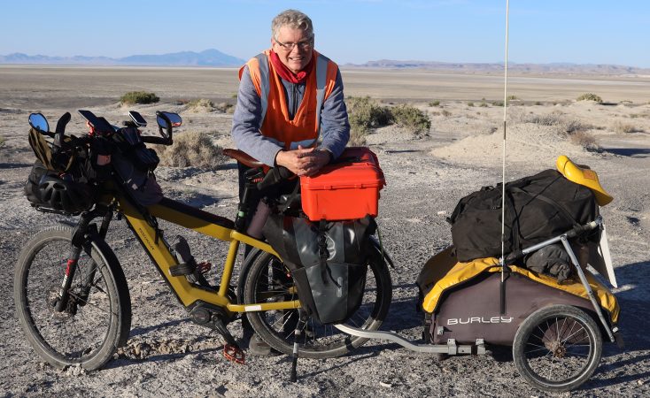 Gregory Maassen rides his e-bike to improve his chronic pain that stems from neuropathy.