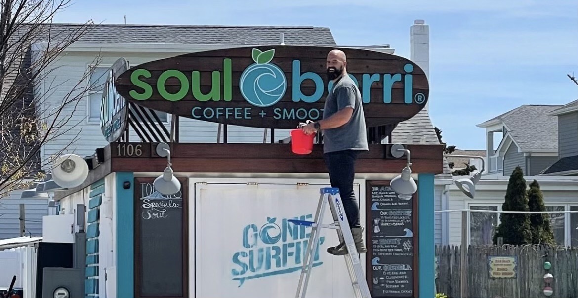 James Develin faced the Eagles in Super Bowl LII. Now he’s selling smoothies to Birds fans down the Shore.