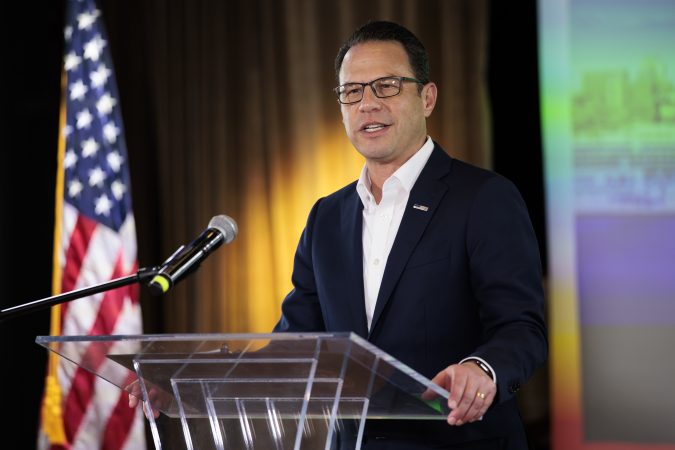 Gov. Josh Shapiro in April 2026 in Philadelphia. He will give a speech before the ceremonial meeting of Congress at Independence Hall on Thursday.