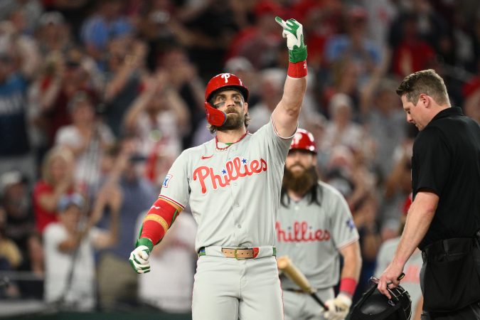 Bryce Harper silences Nationals fans as Phillies mount ‘another crazy ninth inning’ rally for 10-5 win