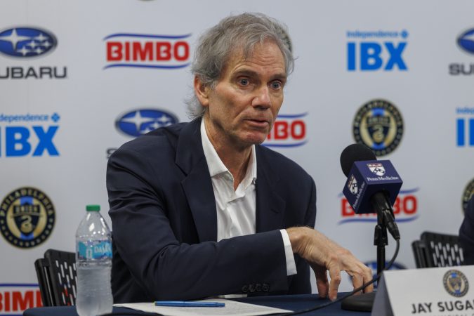 Union principal owner Jay Sugarman at Subaru Park earlier this year.