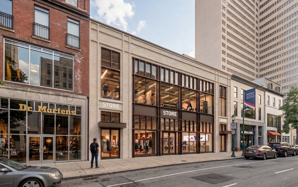 Site of a Walnut Street beer garden will become a two-story retail building, not an apartment tower