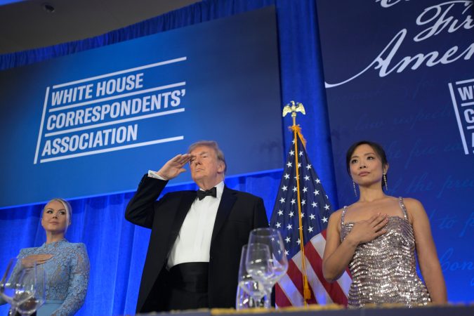 Trump’s insult-laden speech to press dinner draws mostly stunned silence