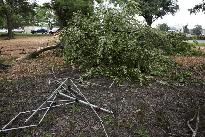 The Southeast Asian Market in FDR Park sustained heavy damage from Saturday’s storm