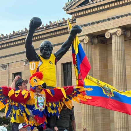 Ecuadorian World Cup fans try to break the ‘Rocky curse’ after a fan travels thousands of miles with a handmade jersey for the Italian Stallion