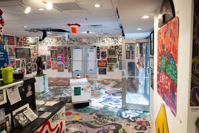 Artwork showcased in Step Outside's exhibition at Suburban Station in Center City Philadelphia.