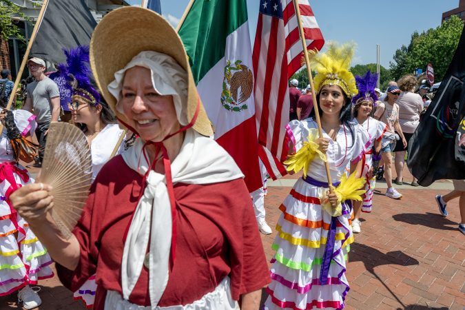 Impromptu pageantry replaced Philly’s official parade as extreme heat mars the nation’s 250th