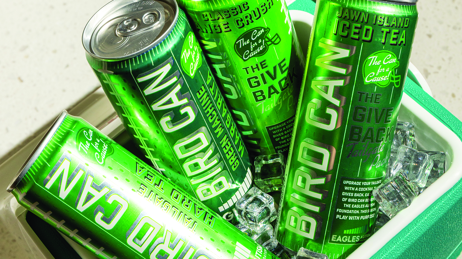 A new line of tailgate-themed canned cocktails will benefit the Eagles Autism Foundation