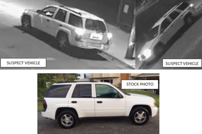 Police on July 7, 2026, released images of the suspected SUV, believed to be a white 2001-08 Chevrolet Trailblazer, that fatally struck 20-year-old Bryce Wolfe, a Temple University student, on June 24.