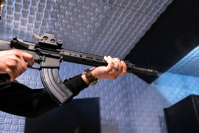 Two men, one with an AR-15-style rifle, robbed a victim of gold chains and a watch