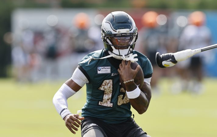 Eagles practice observations: Dontayvion Wicks likely WR2; Truth-telling Vic Fangio; Eli Stowers’ education