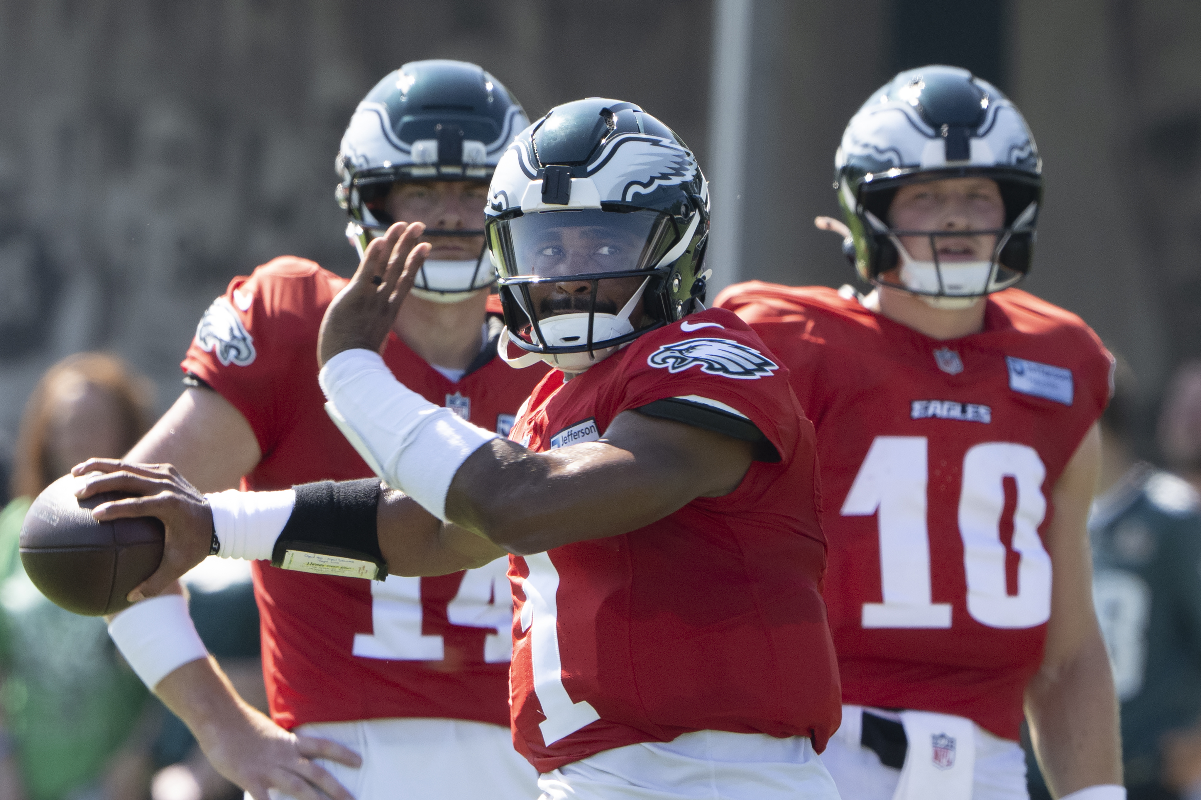 Jalen Hurts will likely have his play-caller in the booth for the first time. Hurts said he just wants Sean Mannion to ‘feel comfortable’