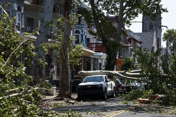 Philly picks up the pieces from ferocious ‘microbursts’ that sent trees crashing into houses and cars, and cut power