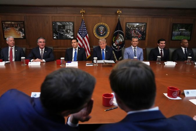 Trump hails a ‘unique’ Cabinet meeting at Camp David as he seizes on Spain’s migration crisis