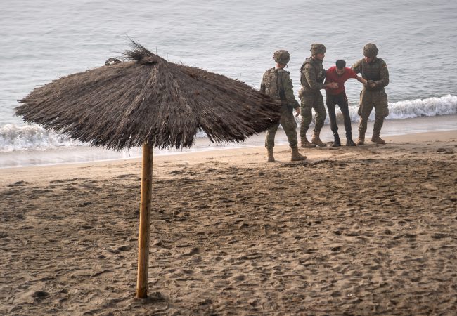 Spain installs sea barrier on Ceuta’s border with Morocco after frontier rush that killed 67