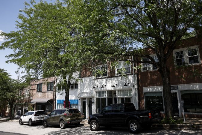 Shops line North Narberth Avenue. The Montgomery County borough is in the middle of a debate over zoning that has raised questions over affordability, neighborhood character, and how far the small borough should go in trying to solve the country's acute housing shortage.