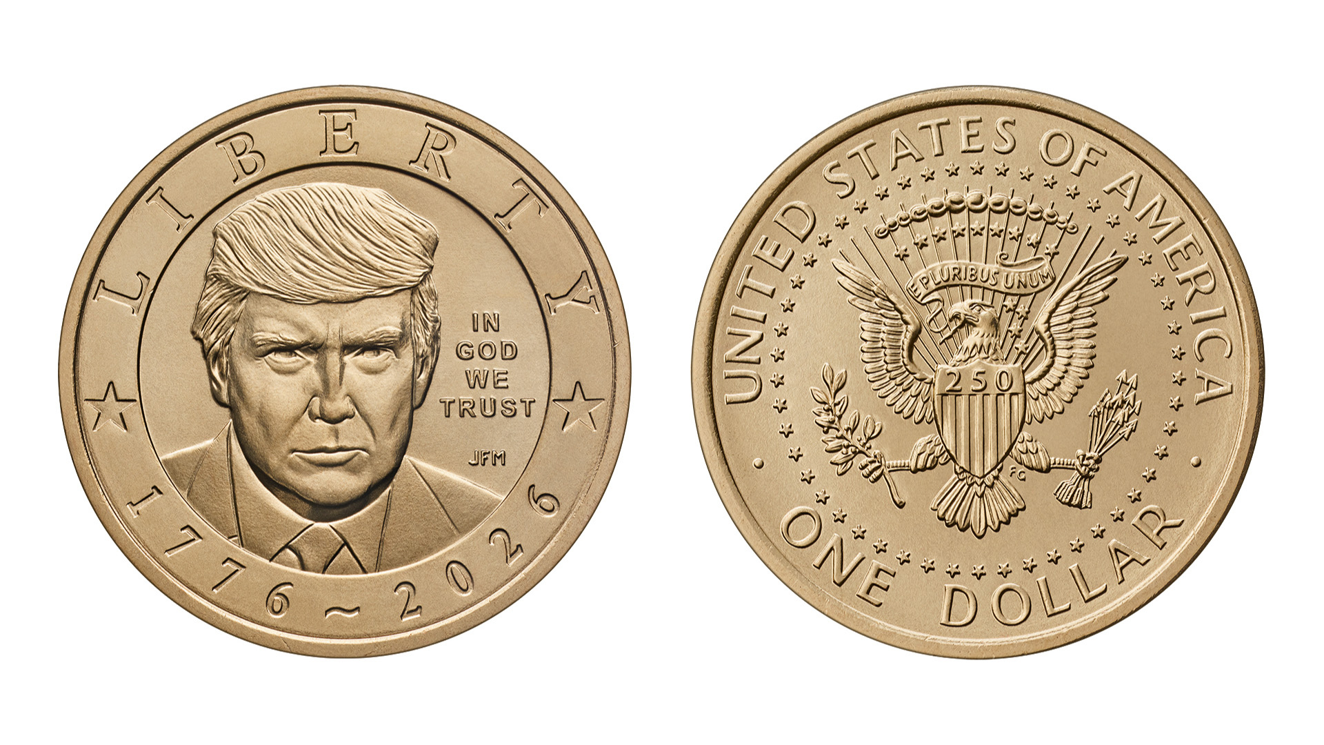Coin with Trump’s face and gold finish to go on sale