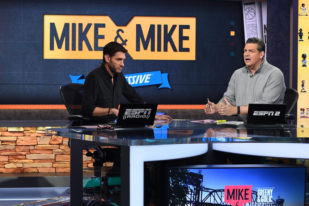 Former Eagles tackle Mike Golic (right) who had a long stint with his own radio show Mike & Mike, featuring Mike Greenberg (left), was back on an ESPN podcast this week with a wild story from his playing days.