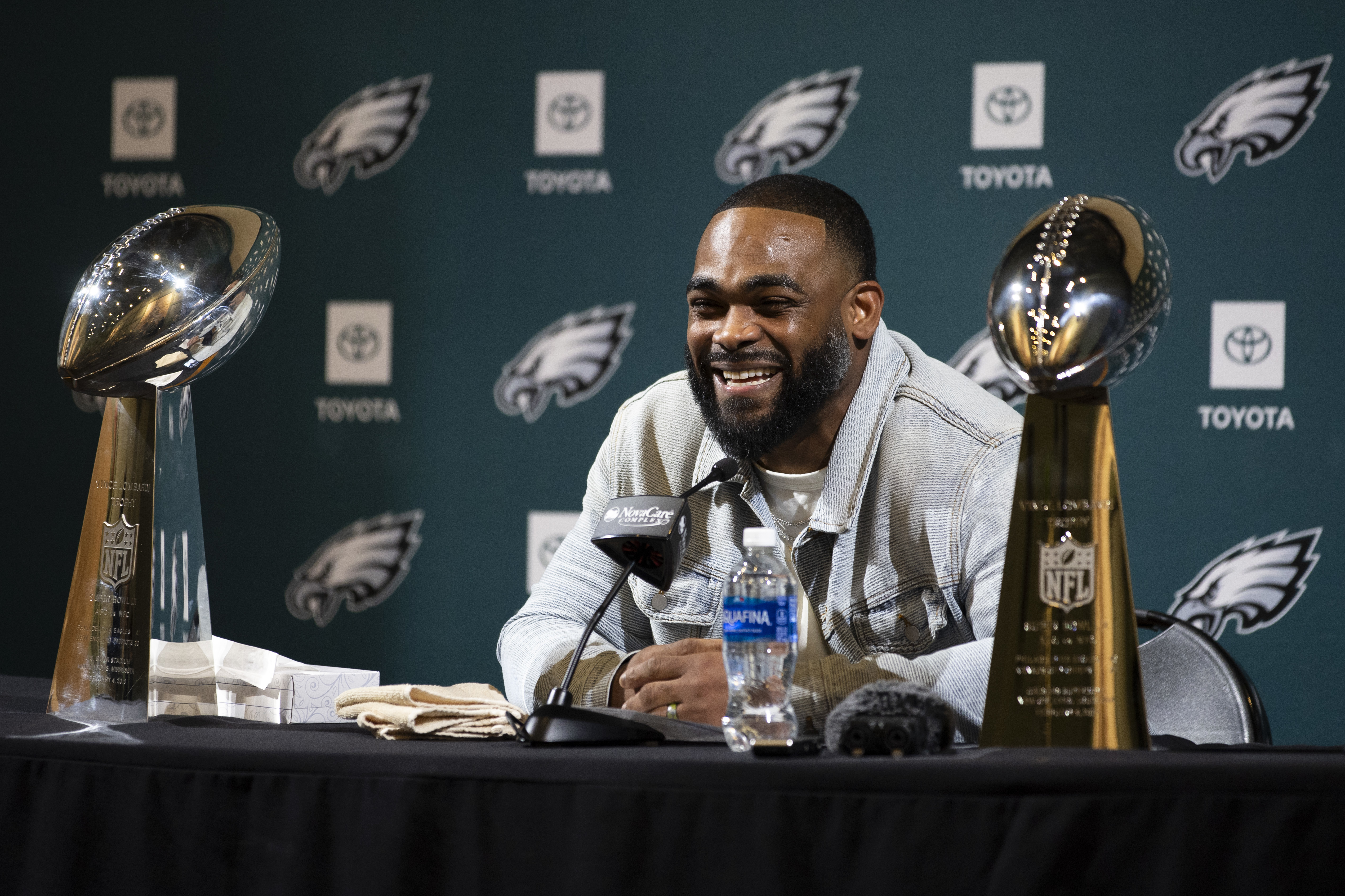 Brandon Graham announced his retirement from the Philadelphia Eagles at the NovaCare Complex on Tuesday, March 18, 2025 in Philadelphia. Graham played 15 seasons and won two Super Bowl titles.