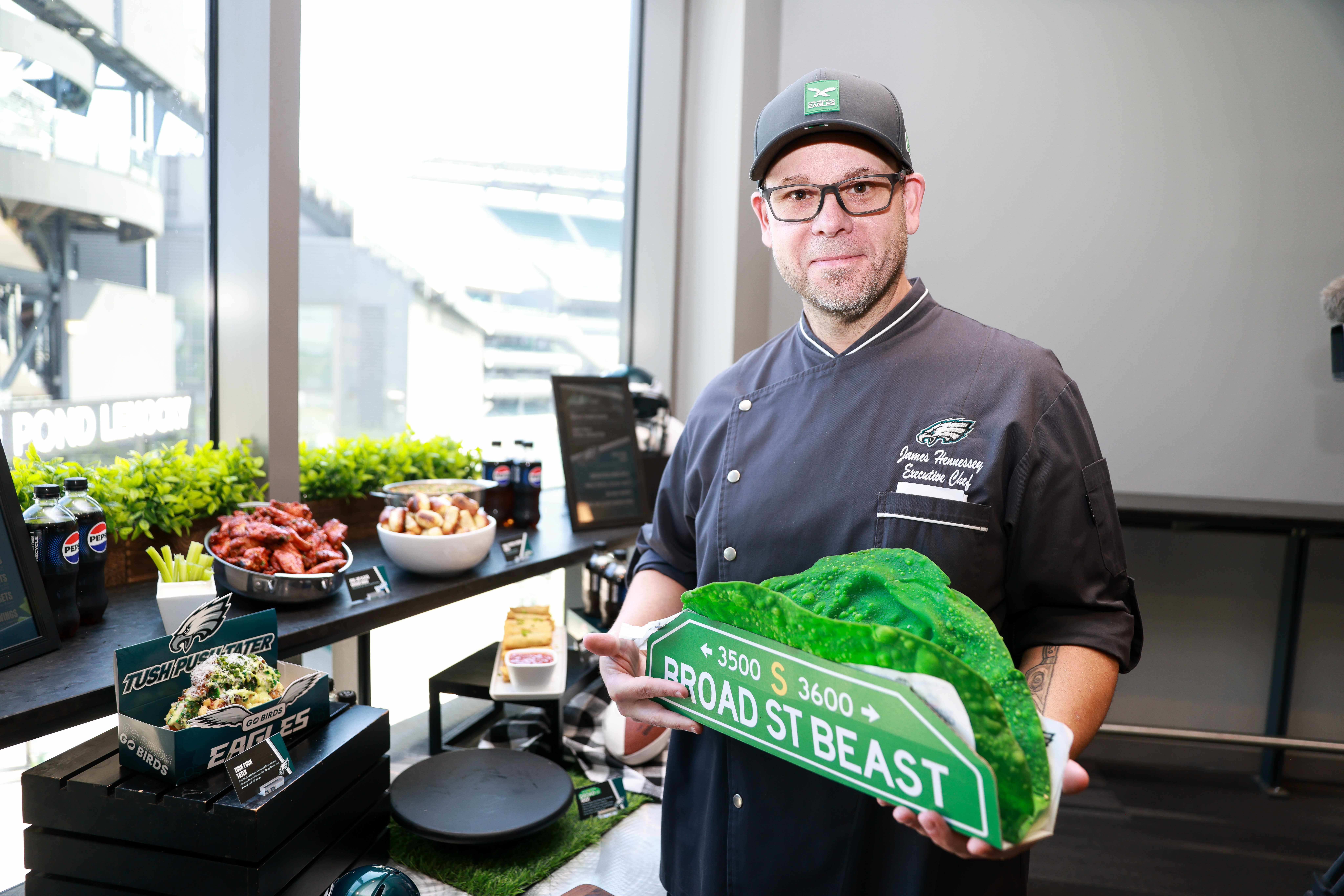 We previewed new food items for Eagles games. These are the highlights, from the Broad Street Beast to a revamped cheesesteak.