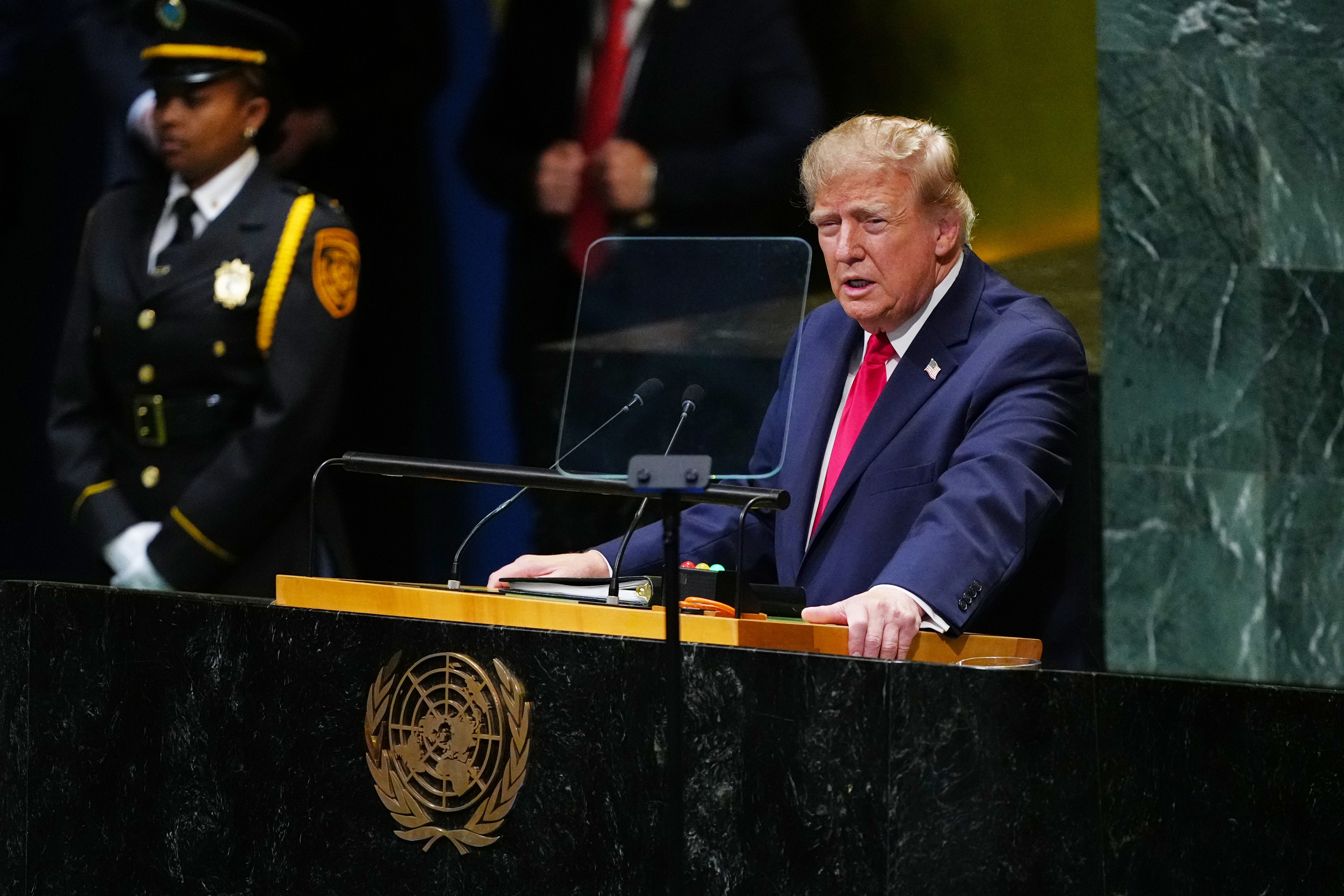 In his U.N. speech, Trump’s gushing self-praise could not disguise his foreign policy failures