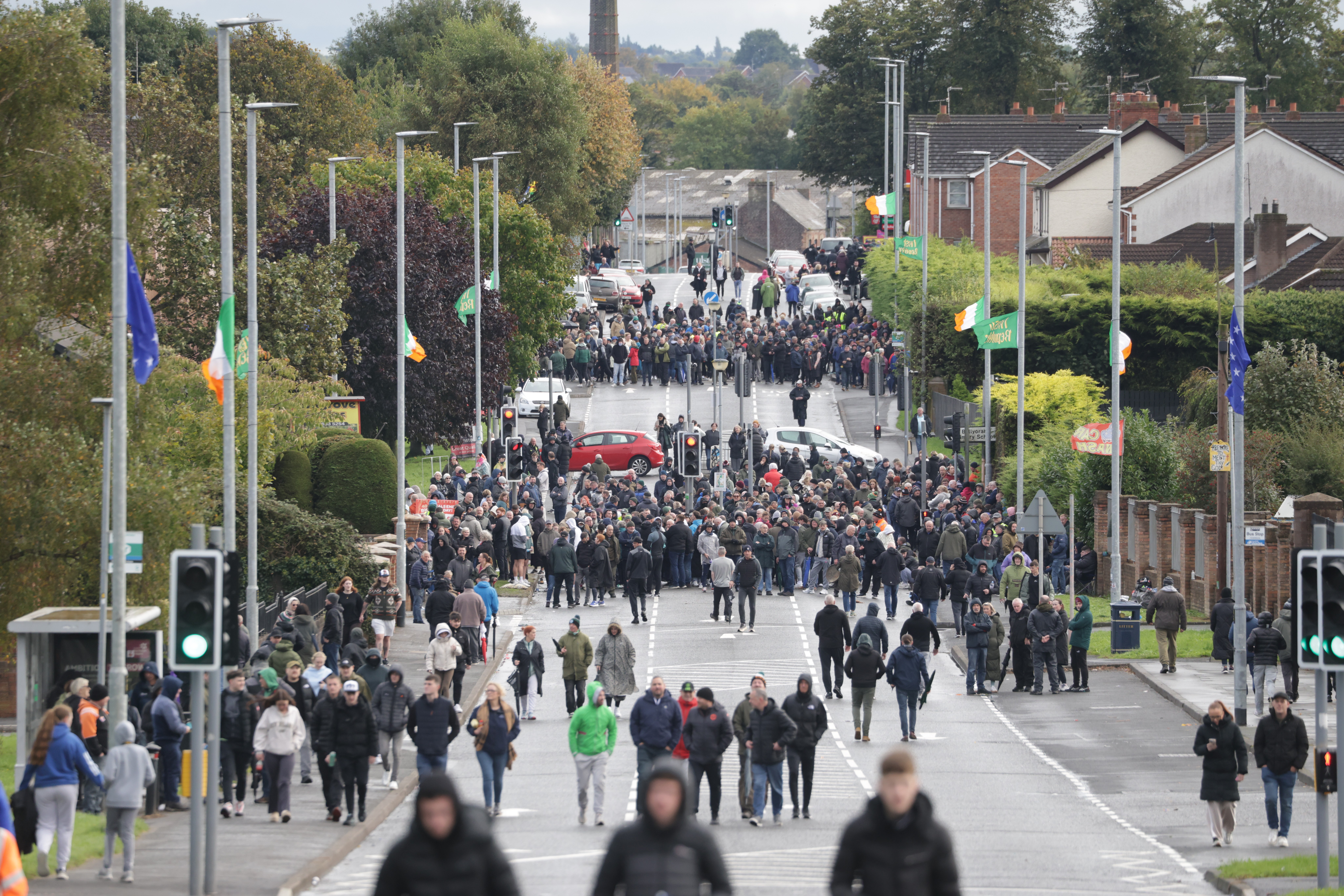 Tensions run high in Northern Ireland after contentious march blocked from historic flashpoint