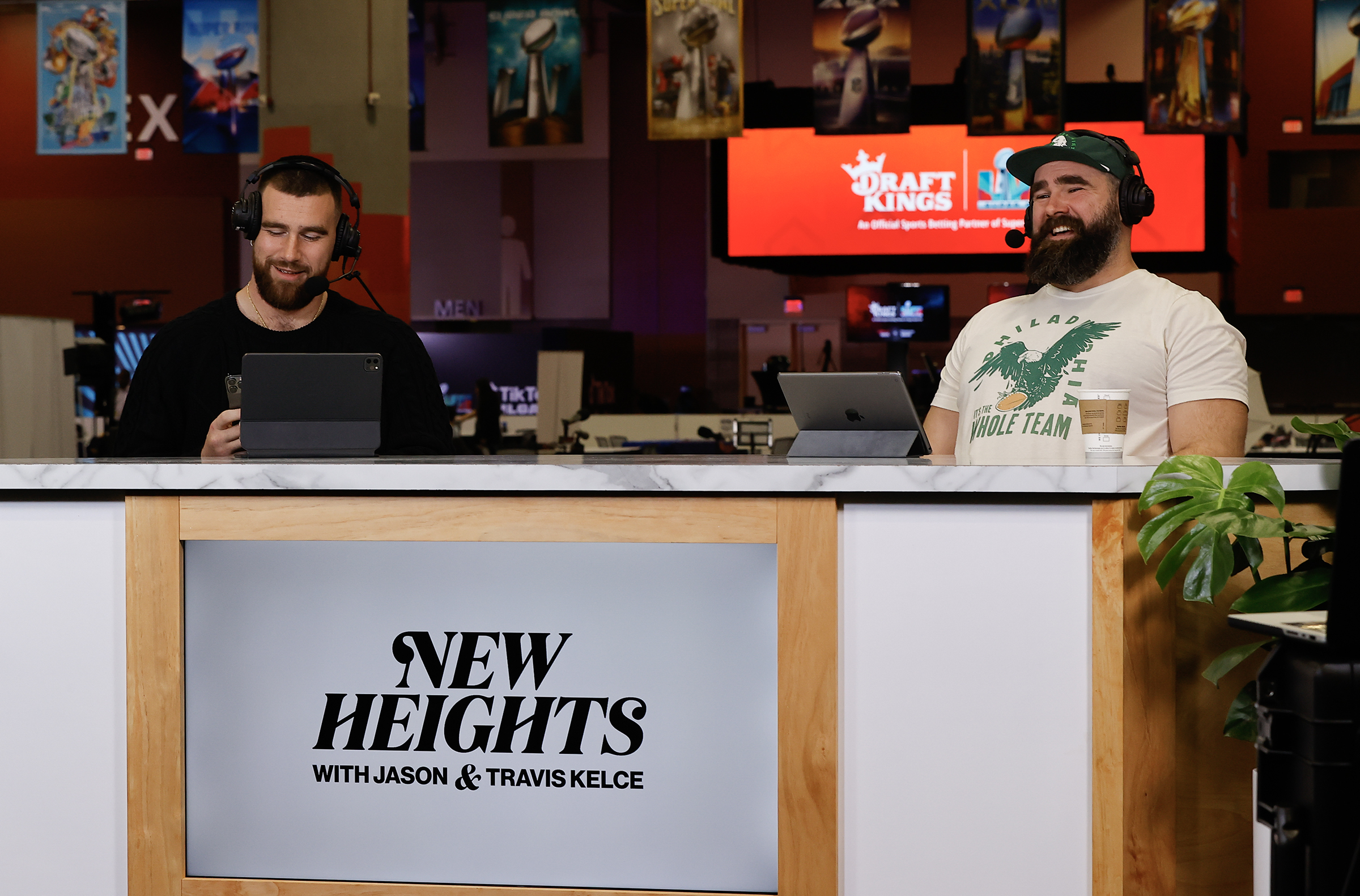 Jason Kelce offers his take on the Eagles, his brother Travis opens up about his wedding to Taylor Swift, and more from ‘New Heights’
