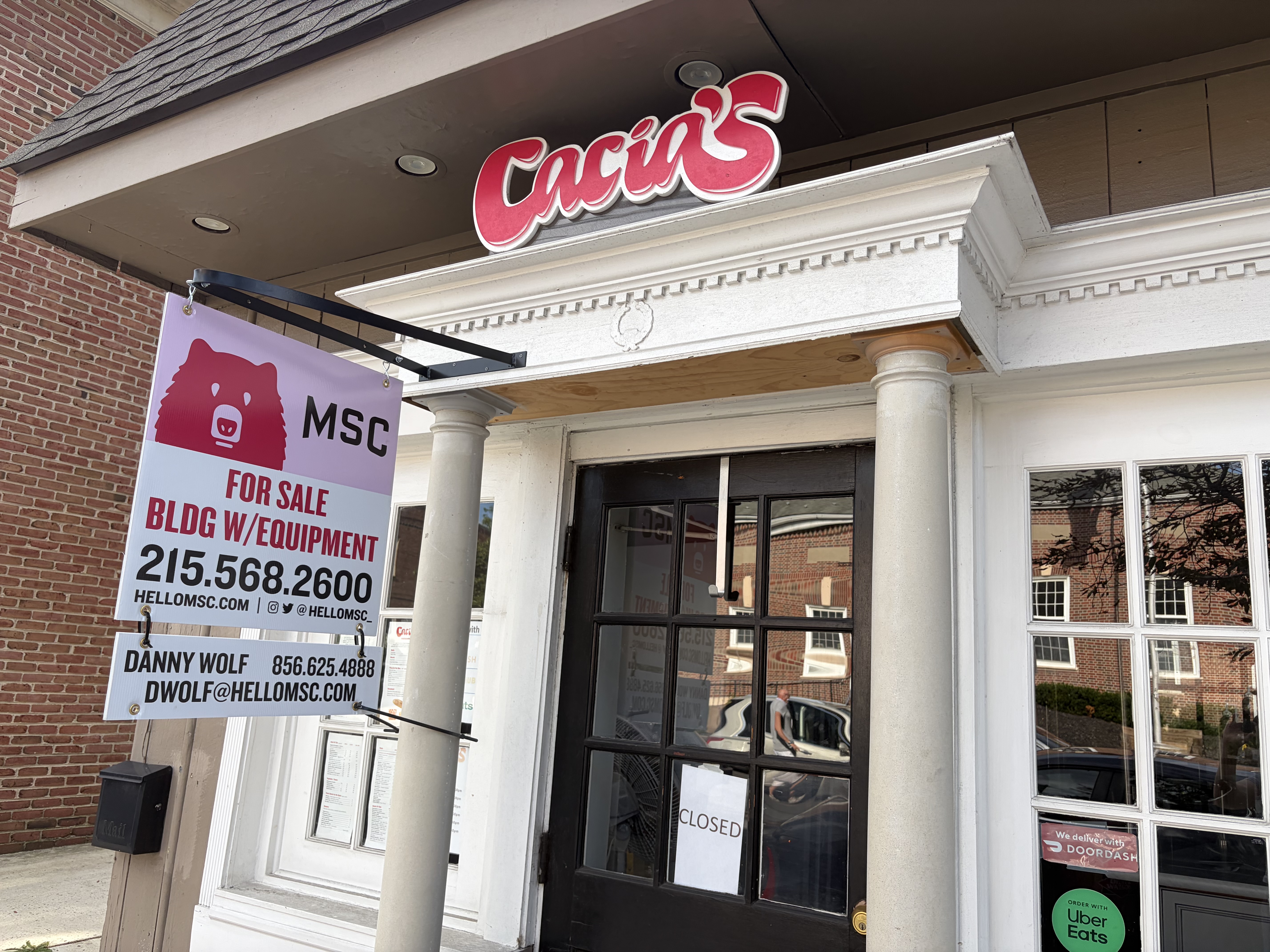 Cacia's in Haddonfield has closed its doors at 26 S. Haddon Avenue, and the property, shown on Thursday, Sept. 10, 2026, is now on the market.