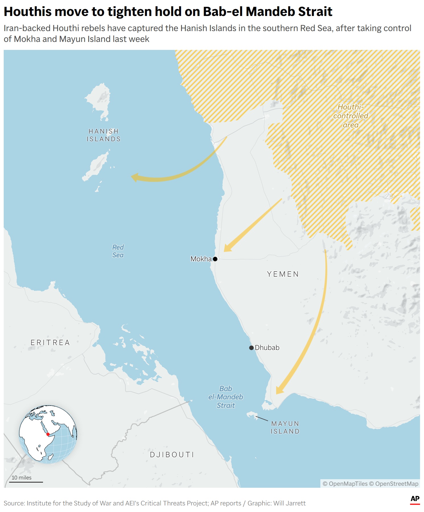 Houthis seize 2 strategic Red Sea islands