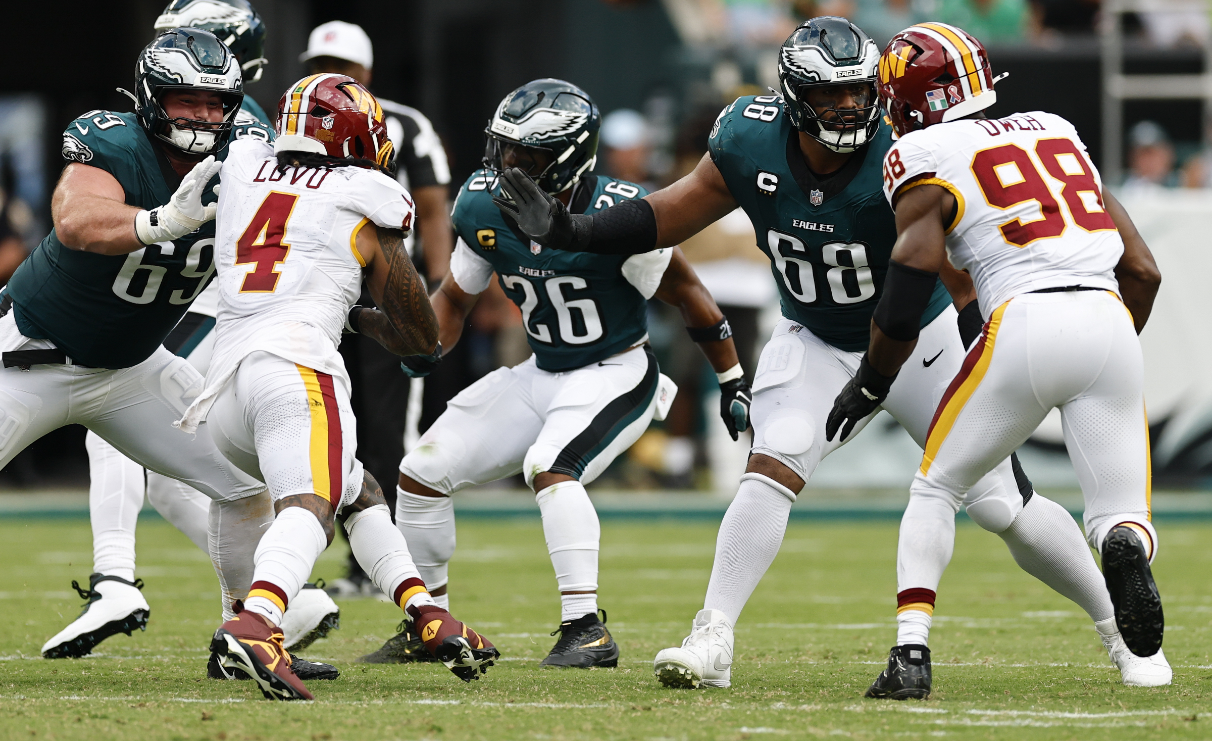 Nick Sirianni praises Landon Dickerson’s ‘extreme power’ and Makai Lemon for the ‘little things’ after uneven Week 1 performances