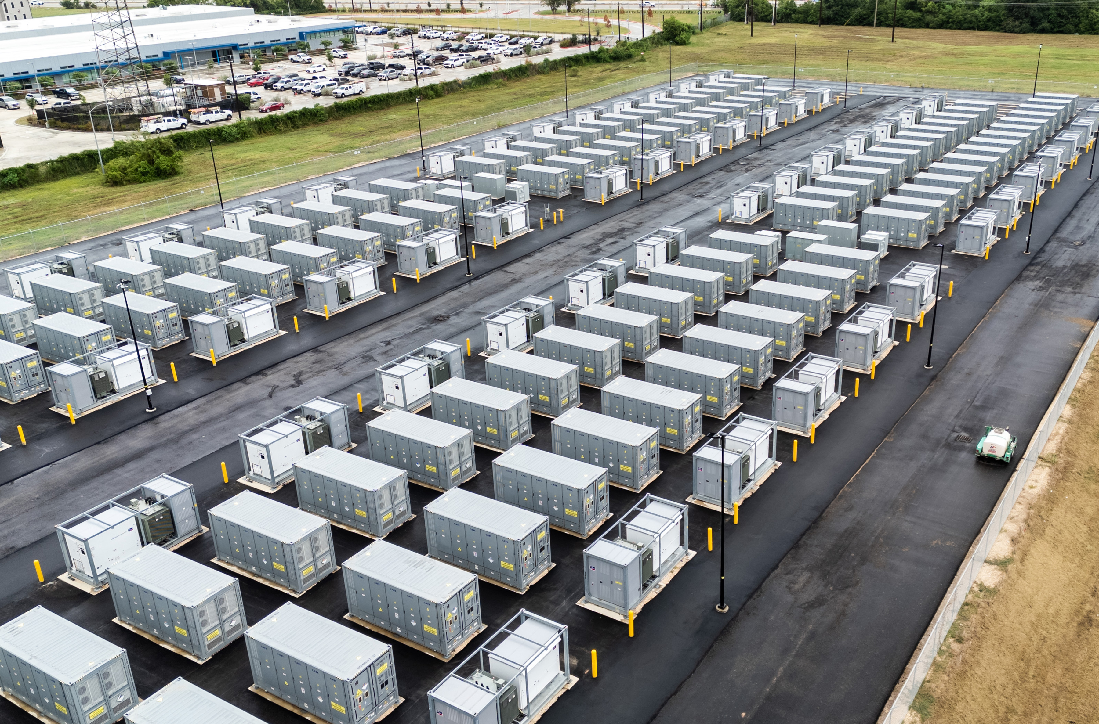 A Jupiter Power energy center in Houston, a large-scale battery storage facility, Aug. 30, 2024.