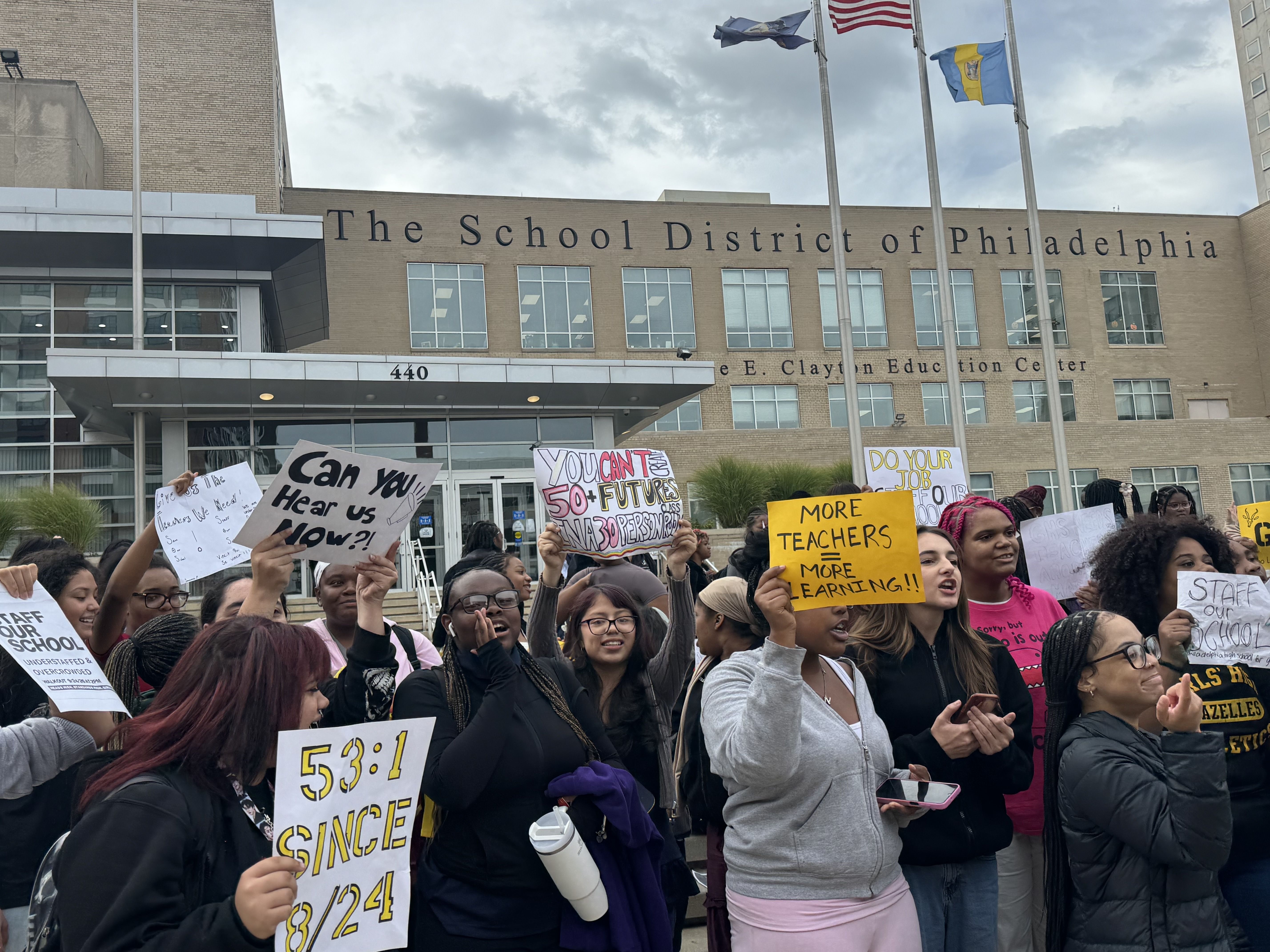 Girls’ High students protested overcrowding, including multiple classes with 50-plus students