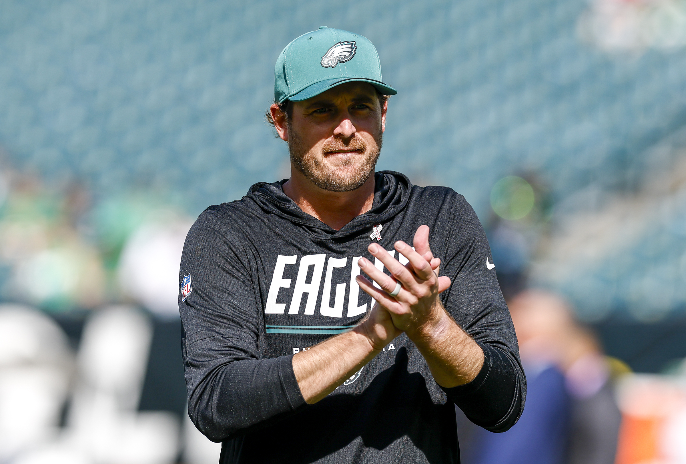 Offensive coordinator Sean Mannion talks Eagles’ early-down woes, potential Zach Ertz role
