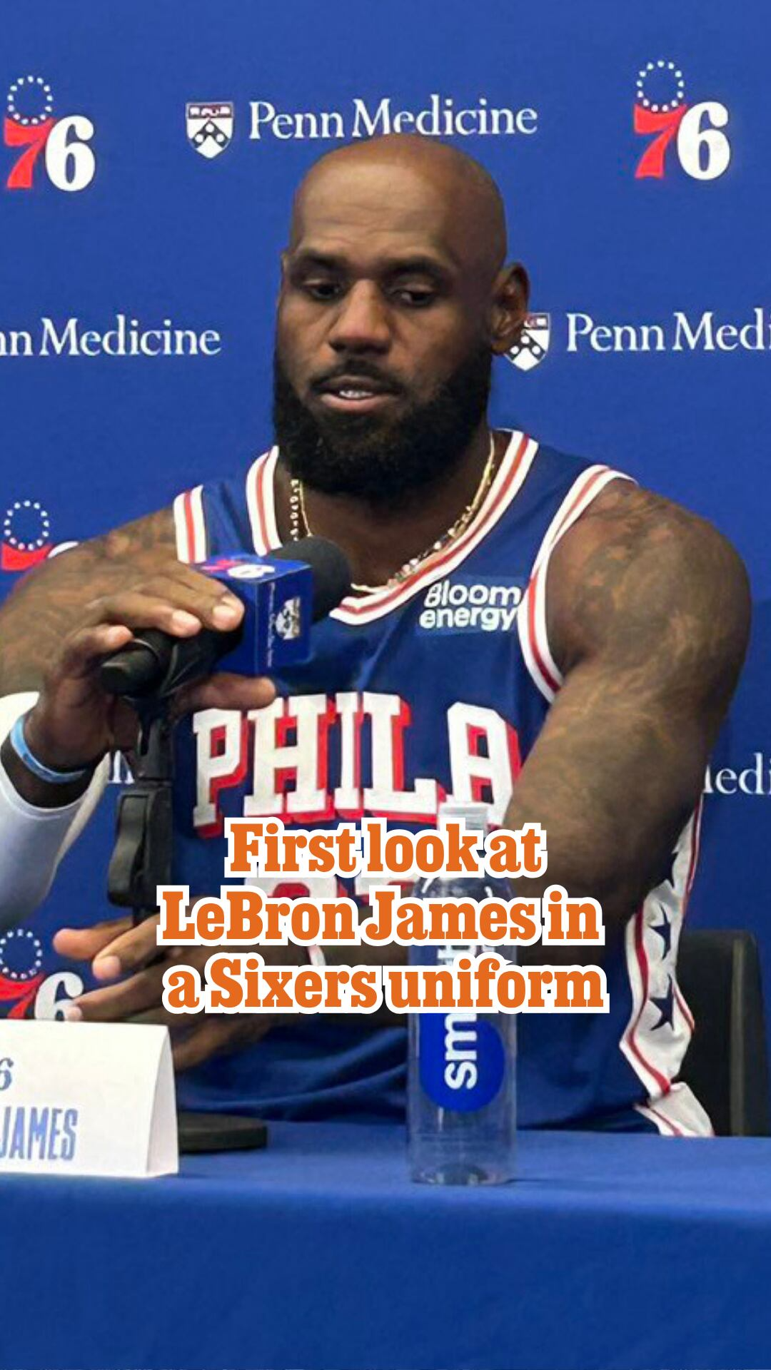 First look at LeBron James in a Sixers uniform