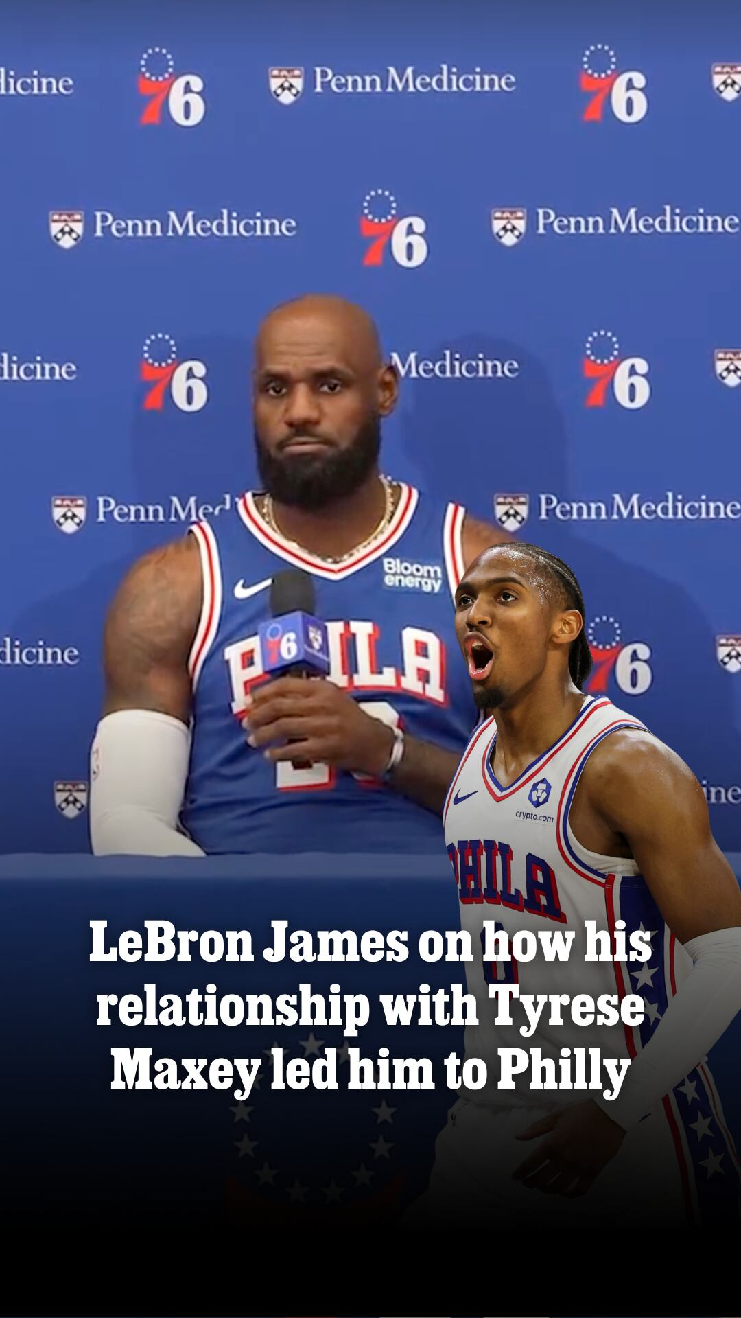 LeBron James on how much Tyrese Maxey played a factor in his decision to choose Philly