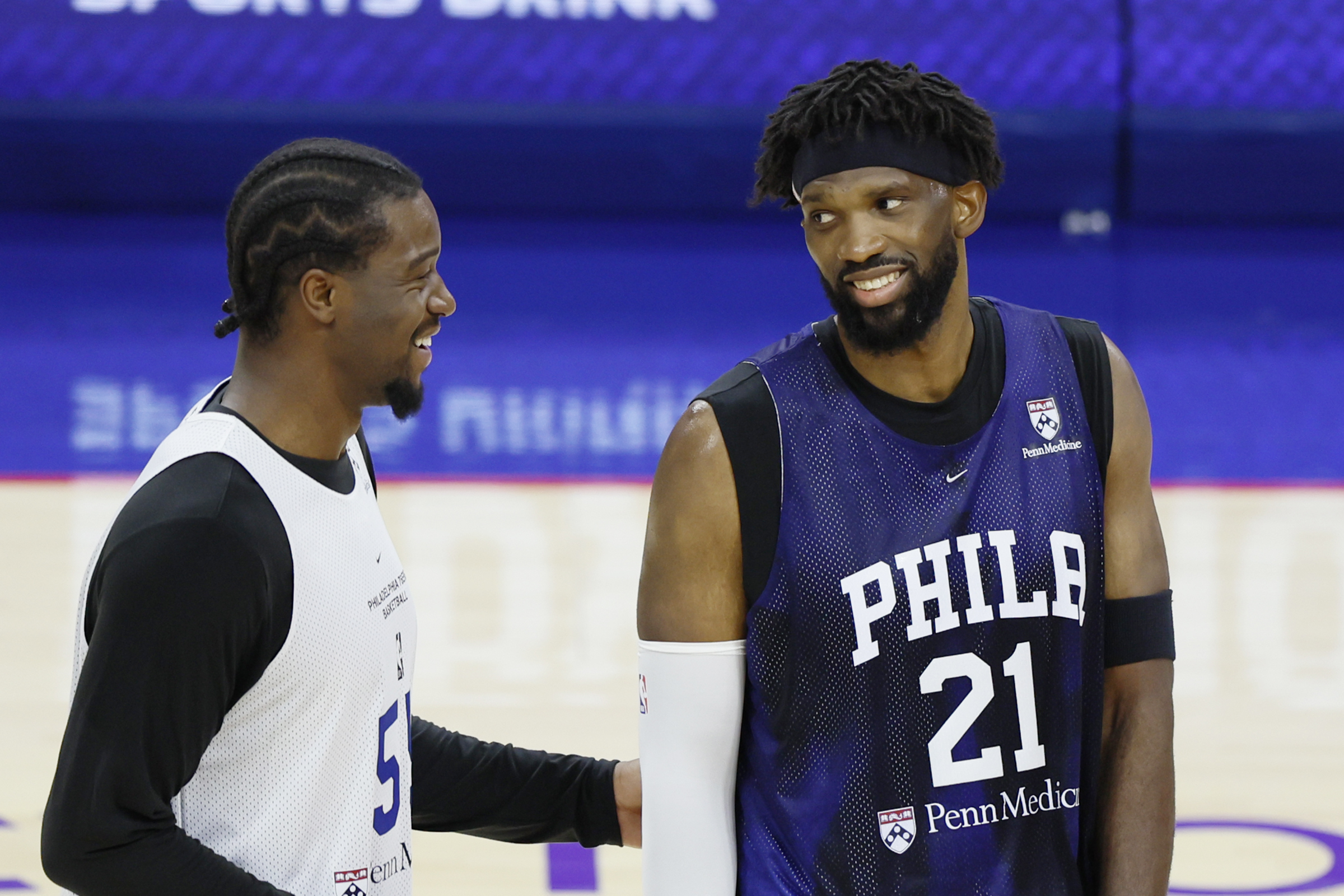 Joel Embiid finishes first week of Sixers camp in good health and spirits