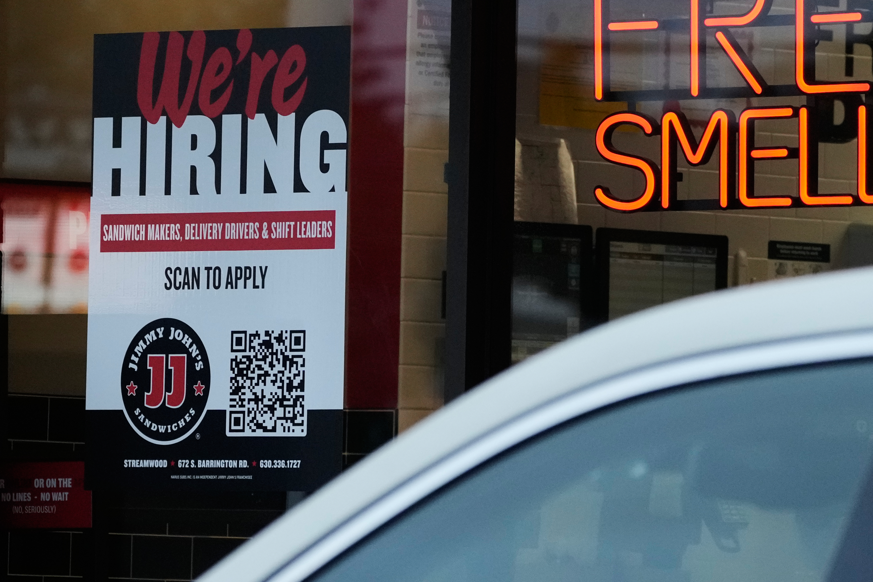 U.S. hiring slows and unemployment ticks higher with a month remaining before Americans head to polls